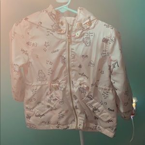 Pink graphic windbreaker